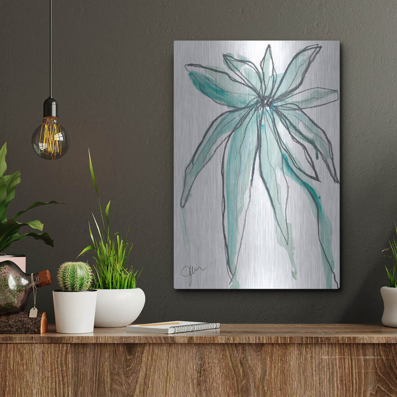 Art mural en métal Lark Manor ™ «Teal In Nature» par Jan Weiss, H 16 po x l 12 po