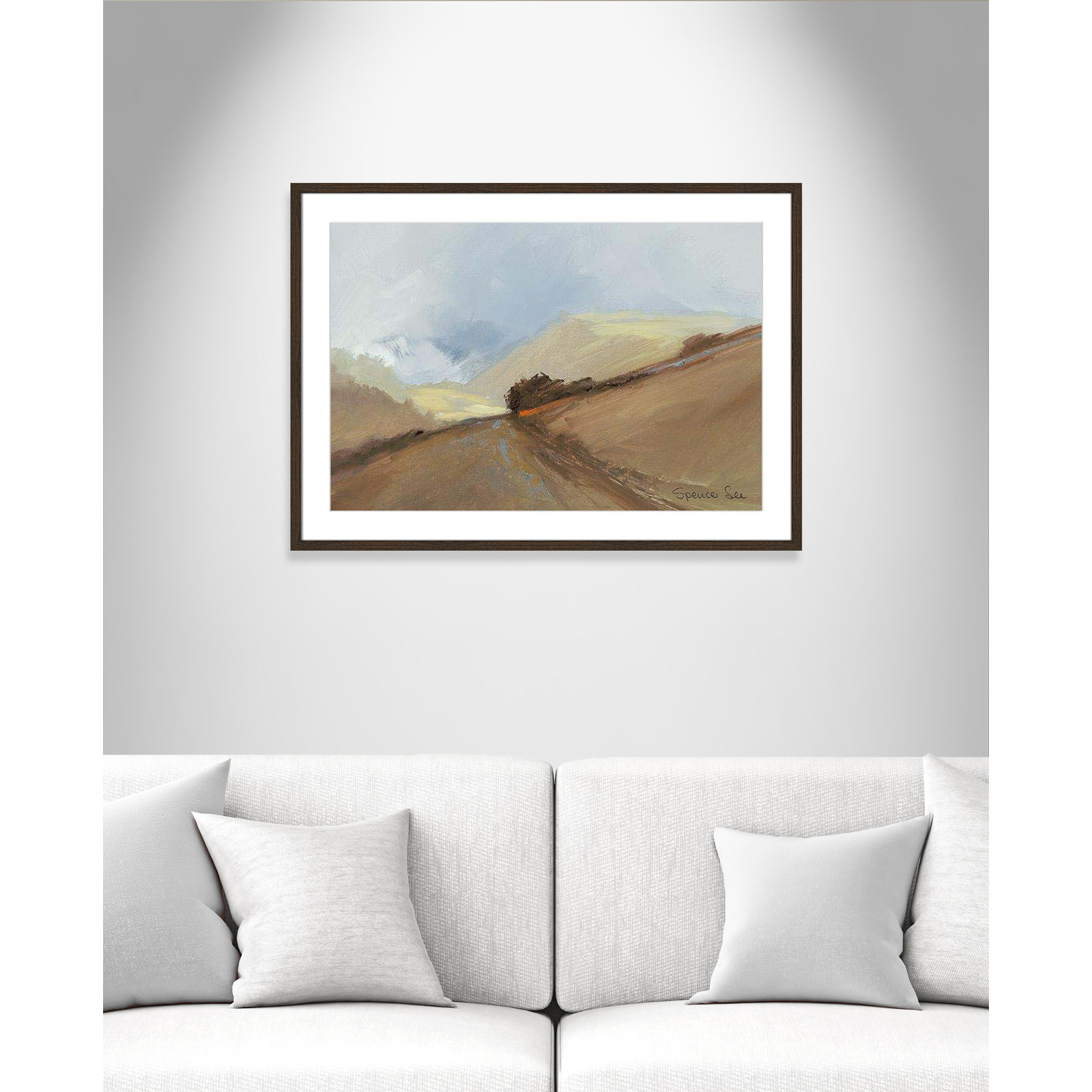 Heaven And Earth II by Spencer Lee, 25.5" H x 35.5" W x 0.75" D, Walnut Framed