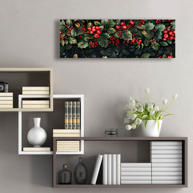 Art mural en verre Holly, H 12 po x l 36 po