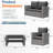 4-Piece Wicker Patio Conversation Set With Glass Table And Cushions-1201469550-1201469537