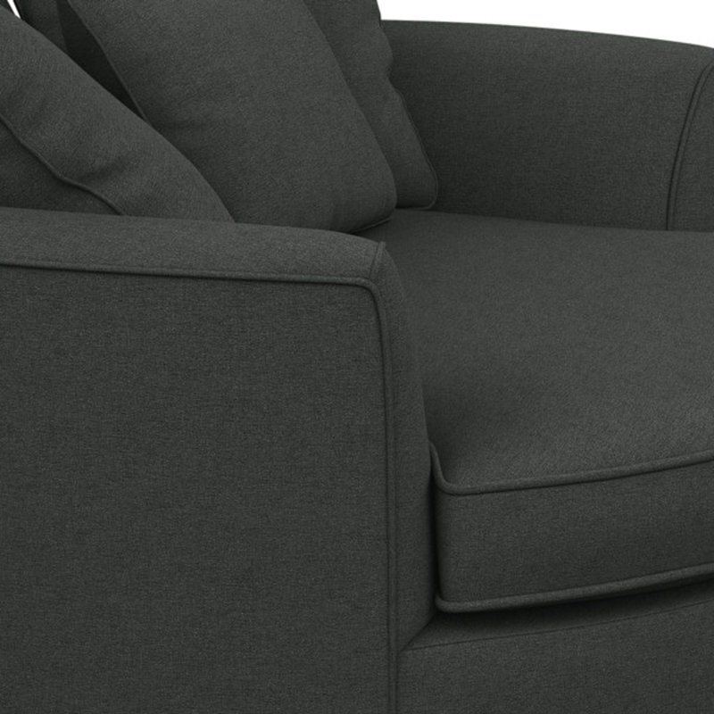Ashonte Upholstered Barrel Chair, Entice Steel