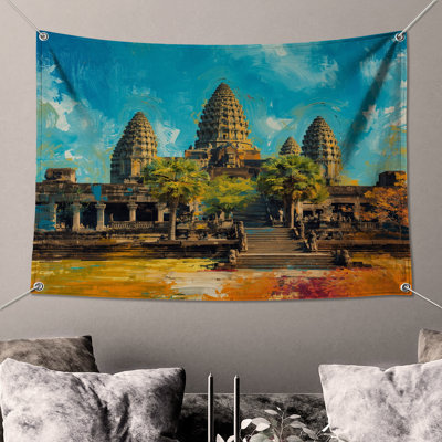 Angkor Wat Temple Wall Tapestry - Temple Wall Decor