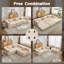 Convertible Floor Sofa Bed with Fixed-Shape Frame-117873923