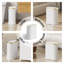Poubelle à couvercle escamotable mince de 1,8 gallon pour salle de bain, chambre à coucher, salle de lavage et bureau à domicile, poubelle avec doublure intérieure (blanc)-129183996