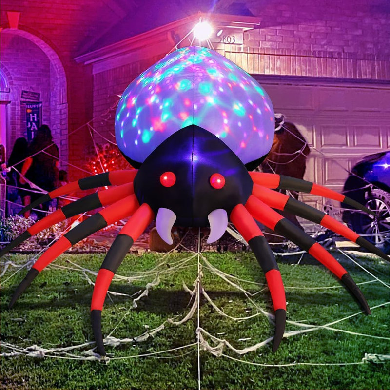 Décoration d'Halloween gonflable araignée d'Halloween avec lumière magique, H 61 po x l 27,6 po x P 39,4 po