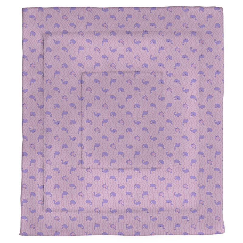Mathias Polyester Geometric Comforter, Queen Comforter, Pink/Purple