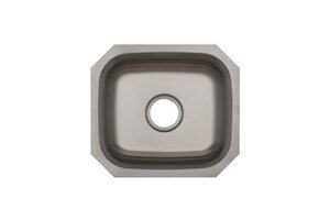 Single Bowl Stainless Steel Kitchen Sink, 6" H x 15.94" W x 15.94" L