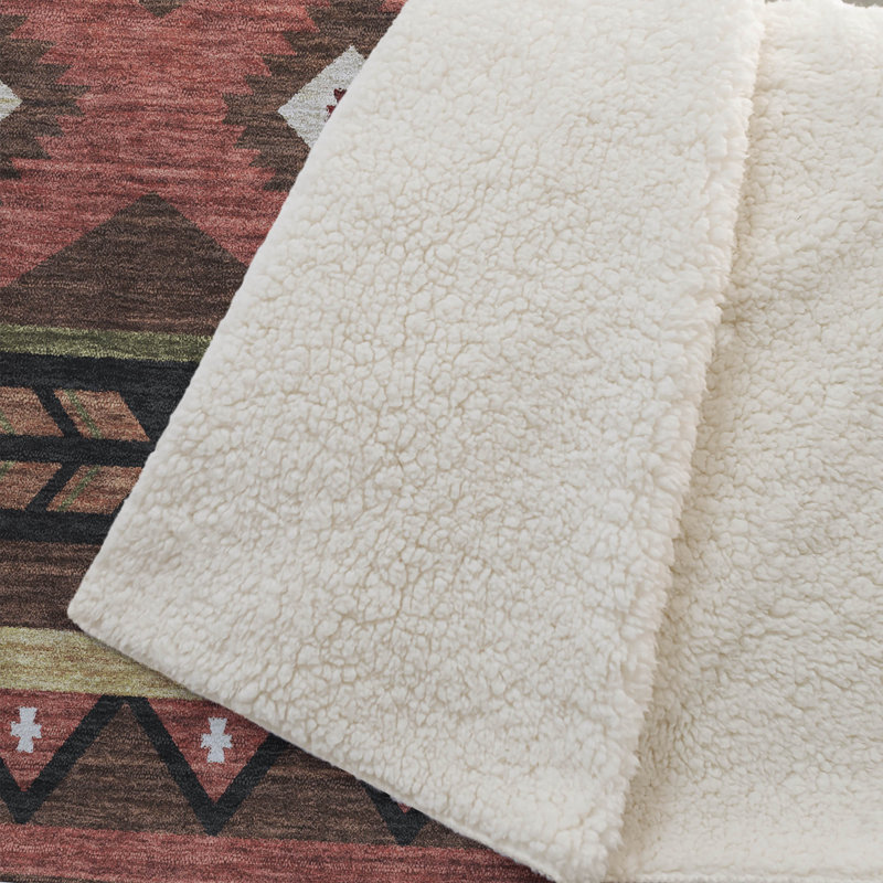 Jeté Sherpa Aztec Addison, Brun