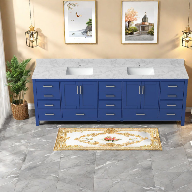 Meuble-lavabo et lavabo spacieux, 96 po