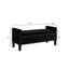 Banc rembourré capitonné avec rangement à boutons et garniture cloutée, siège rembourré pour salon-129757574-129757577-129757580