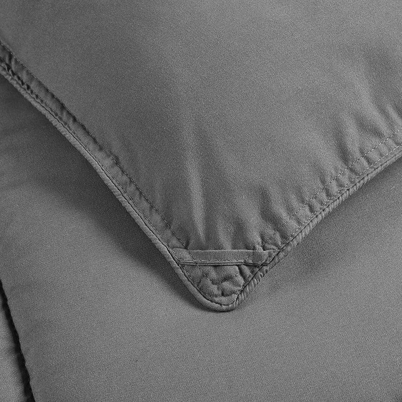 Gray Queen Down Alternative Microfiber Comforter Set