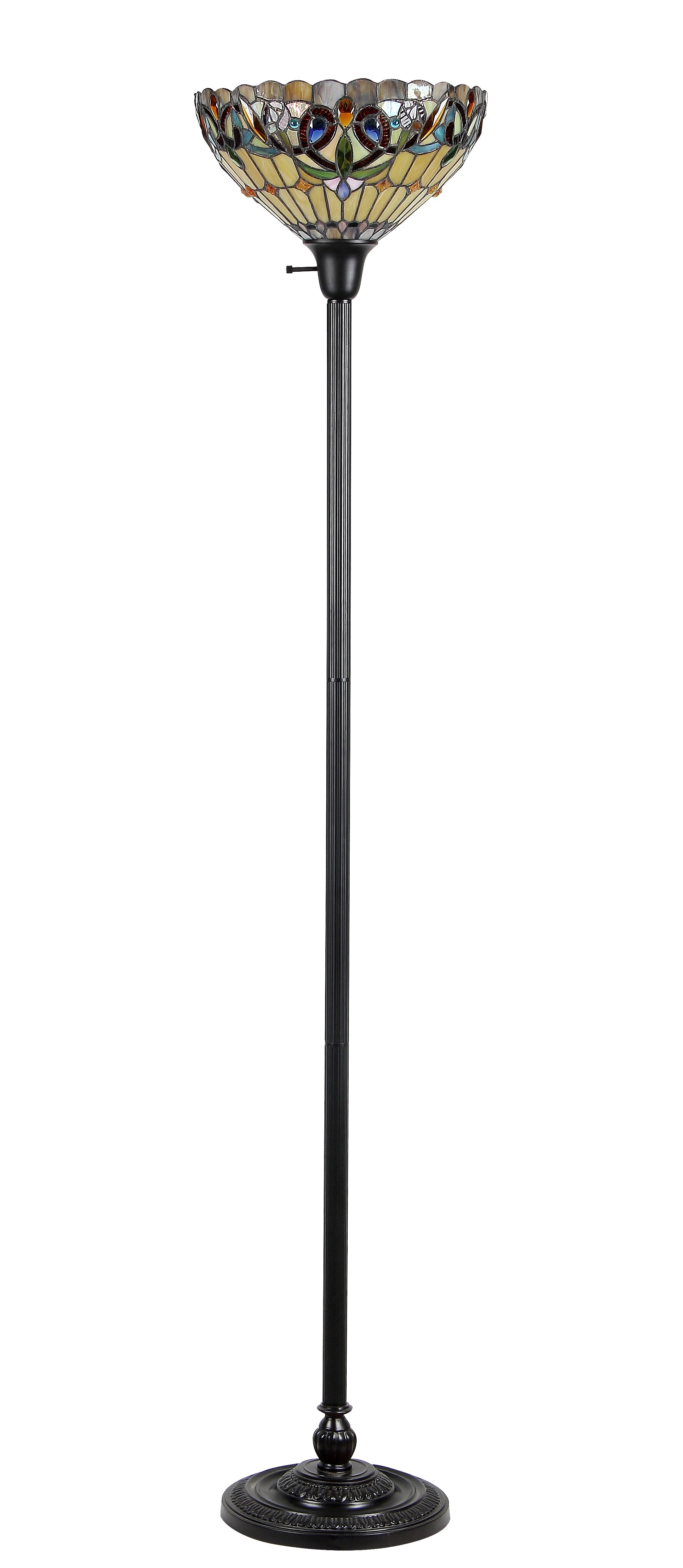 Winston Porter Carlese 70.75'' Dark Bronze Torchiere Floor Lamp & Reviews