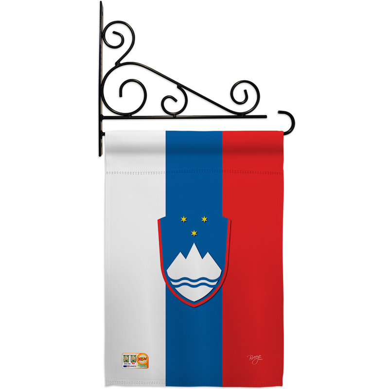2 faces en polyester slovénie 19 x 13 po ensemble de drapeaux