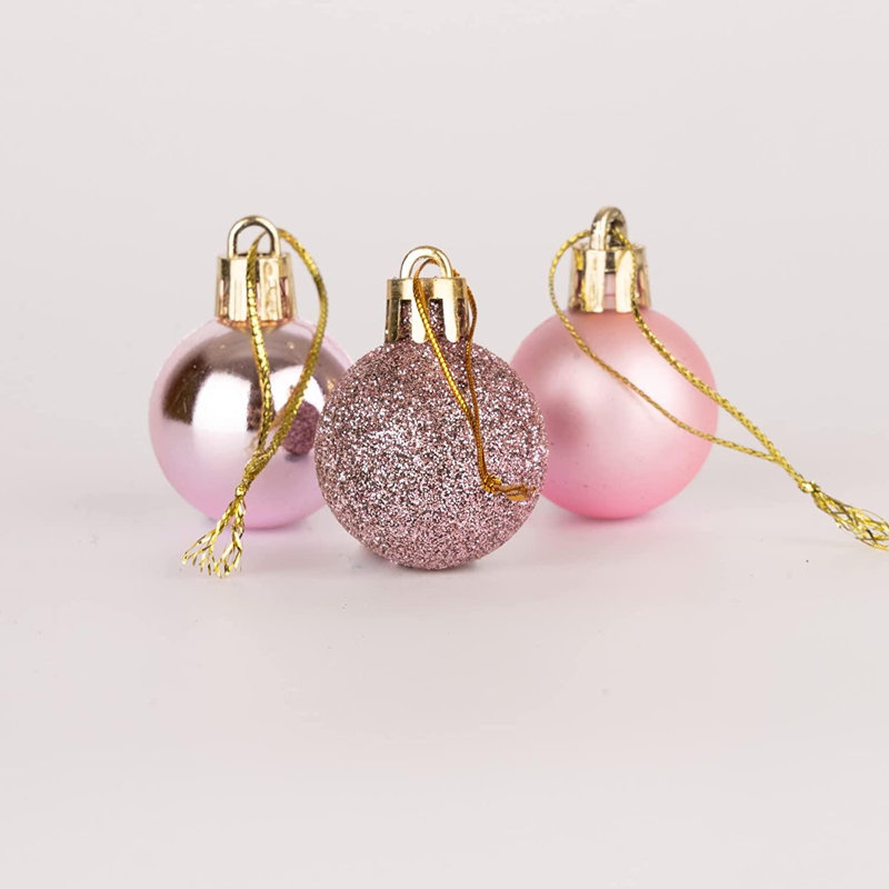 Polyvinyl Chloride (PVC) Bauble, 3cm H x 3cm W x 3cm D, Pink