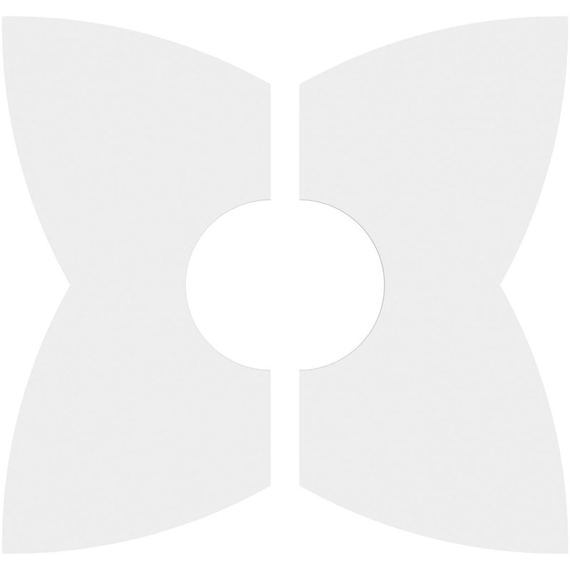 Médaillon de plafond contemporain en PVC de qualité architecturale de 22 po x P 7 po x P 8 1/4 po x P 1 po Cosmo