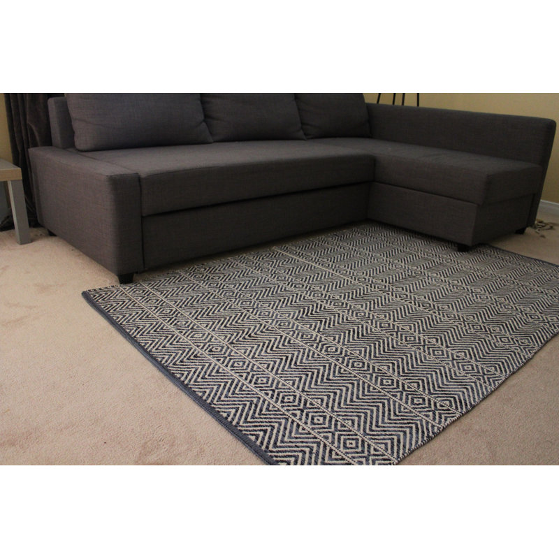 Shannock Cotton Chevron Indoor Rug, Rectangle 4' x 6'