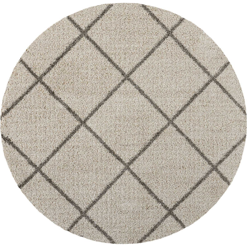 Yaresly Geometric Indoor Rug, Round 6'7"
