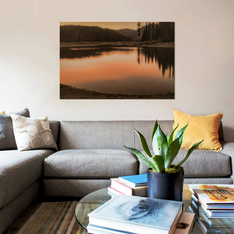 « sparks lake coucher », reproduction de photo sur toile, H 8 po x l 12 po x P 0,75 po, Toile tendue, Pas de tapis