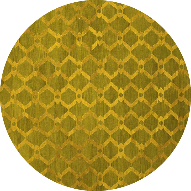 Herreravega Washable Abstract Indoor Rug, Round 3'
