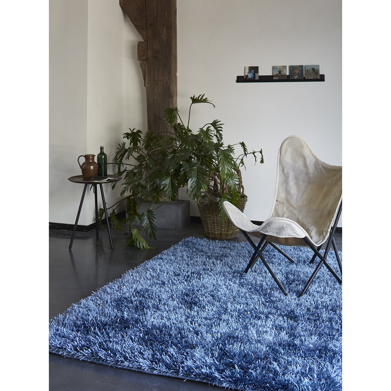 Cool Glamour Tufted Blue Rug, Rectangle 140 x 200cm