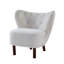 Chaise moderne blanche - Coussins confortables et pieds élégants à oreilles