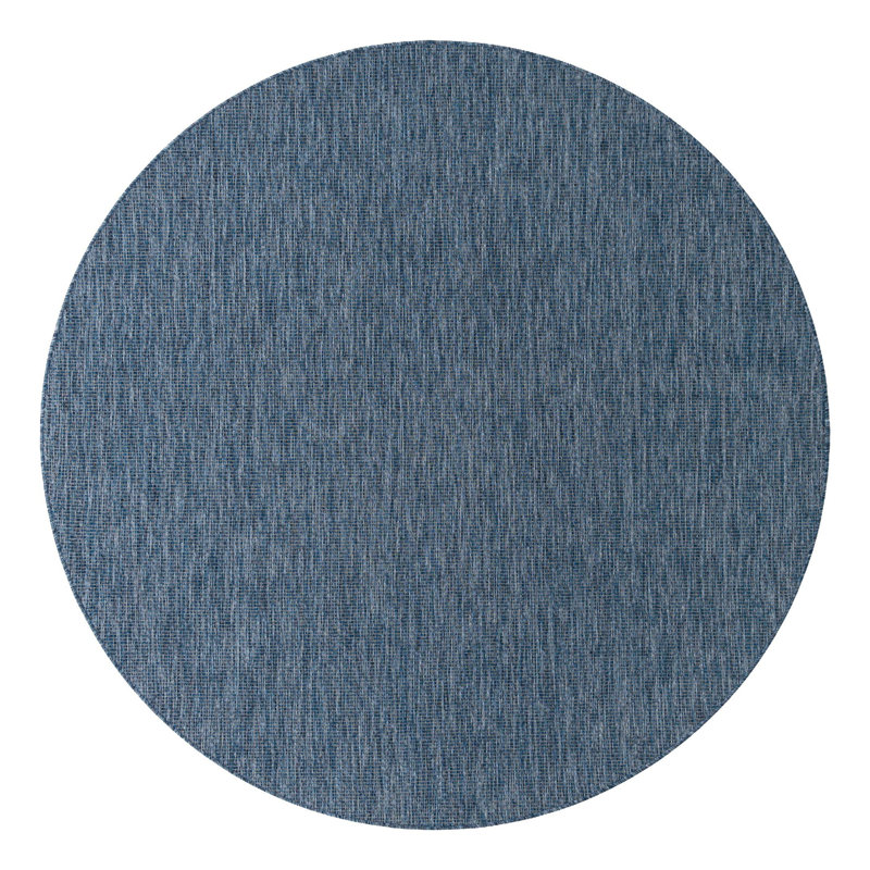 Avaughn Indoor/Outdoor Area Rug, Round 8', Blue