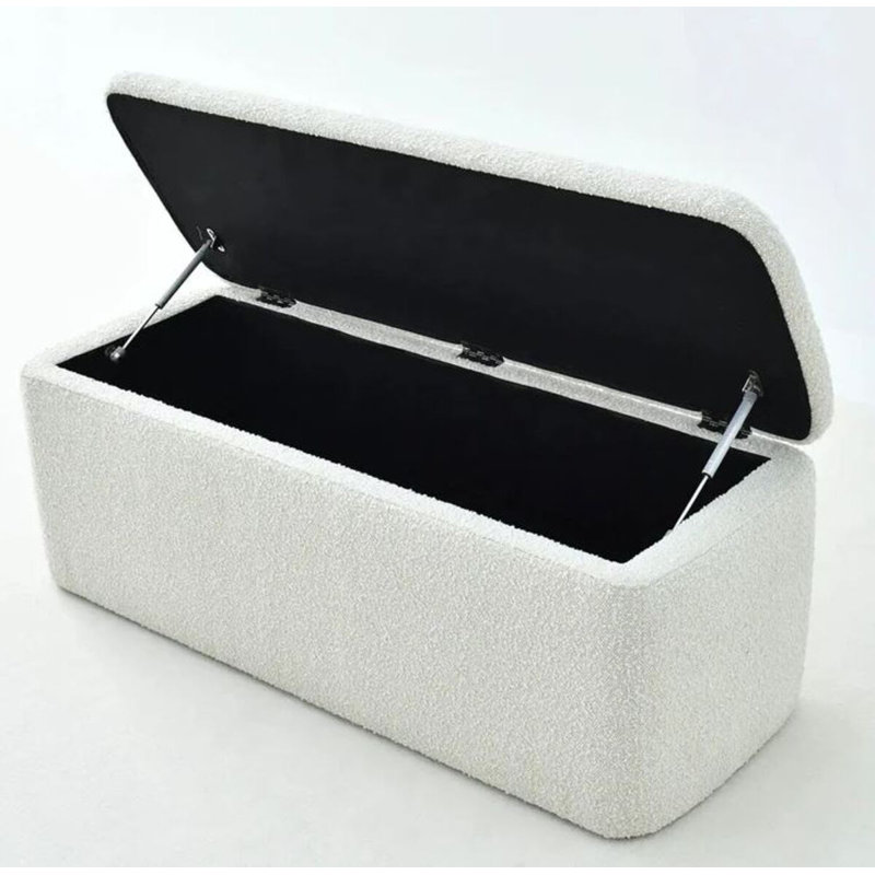 Banc de rangement rembourré en laine Cueva