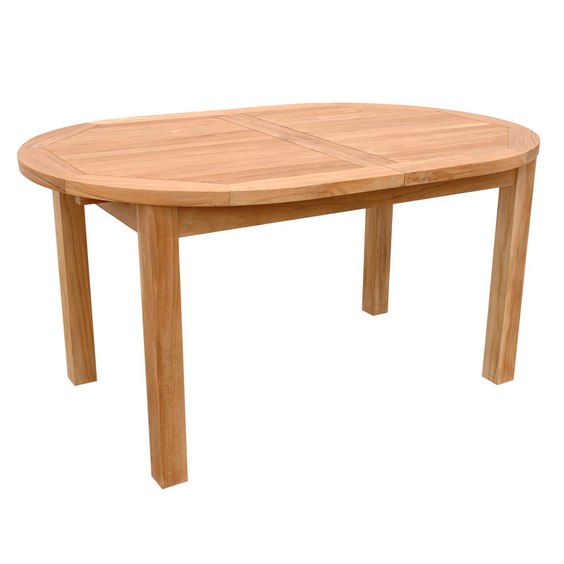 Bahama Outdoor Oval Teak Dining Table, 78" L 58" W