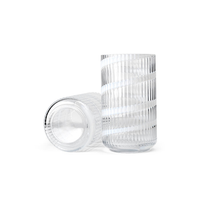 Lyngby Handcrafted Glass Table Vase, 9.8" H x 5.7" W x 5.7" D