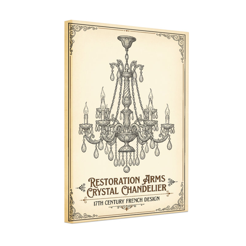 Lustre en cristal Fashion Restoration Arms, H 18 po x l 12 po