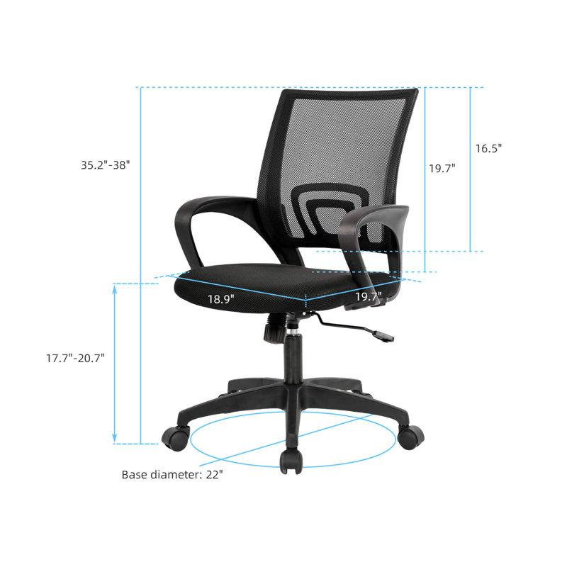 Breathable Black Mesh Ergonomic Executive Office Chair