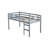 Grey Twin Loft Bed With , Solid Rubber Wood. Platform Strengthened Slats. Extra Storage Space Under Bed. Low Height For Peace Of Mind Bed, Color. Wood Made. Included. Slat Long-Term Durability. Under-1300978169