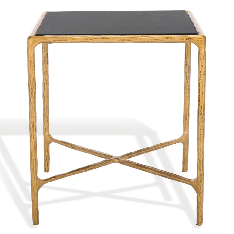 Table de bout Evelynn, Laiton, Noir