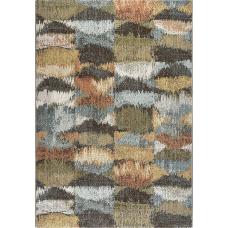 Galleria Grey/Blue/Orange Rug, Rectangle 120 x 170 cm