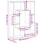 90cm H x 63cm W Geometric Bookcase-105620077