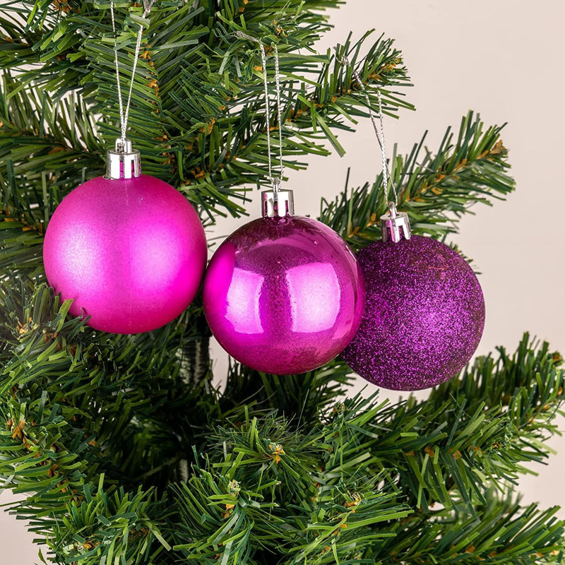 Polyvinyl Chloride (PVC) Ball Ornament, 6cm H x 6cm W x 6cm D, Purple