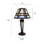 Lampe de table en verre teinté 1 lumière de style rétro avec abat-jour 14 "