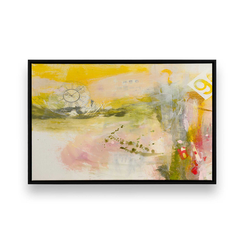 Reproduction d'art sur toile, "Time to Spare", «Floater», reproduction encadrée sans passe-par, Noir, H 12 po x l 18 po