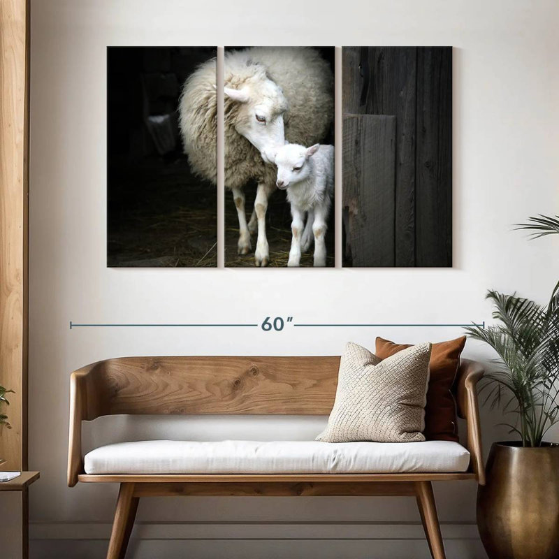 Brampt Maternal Sheep, 32" H x 50" W