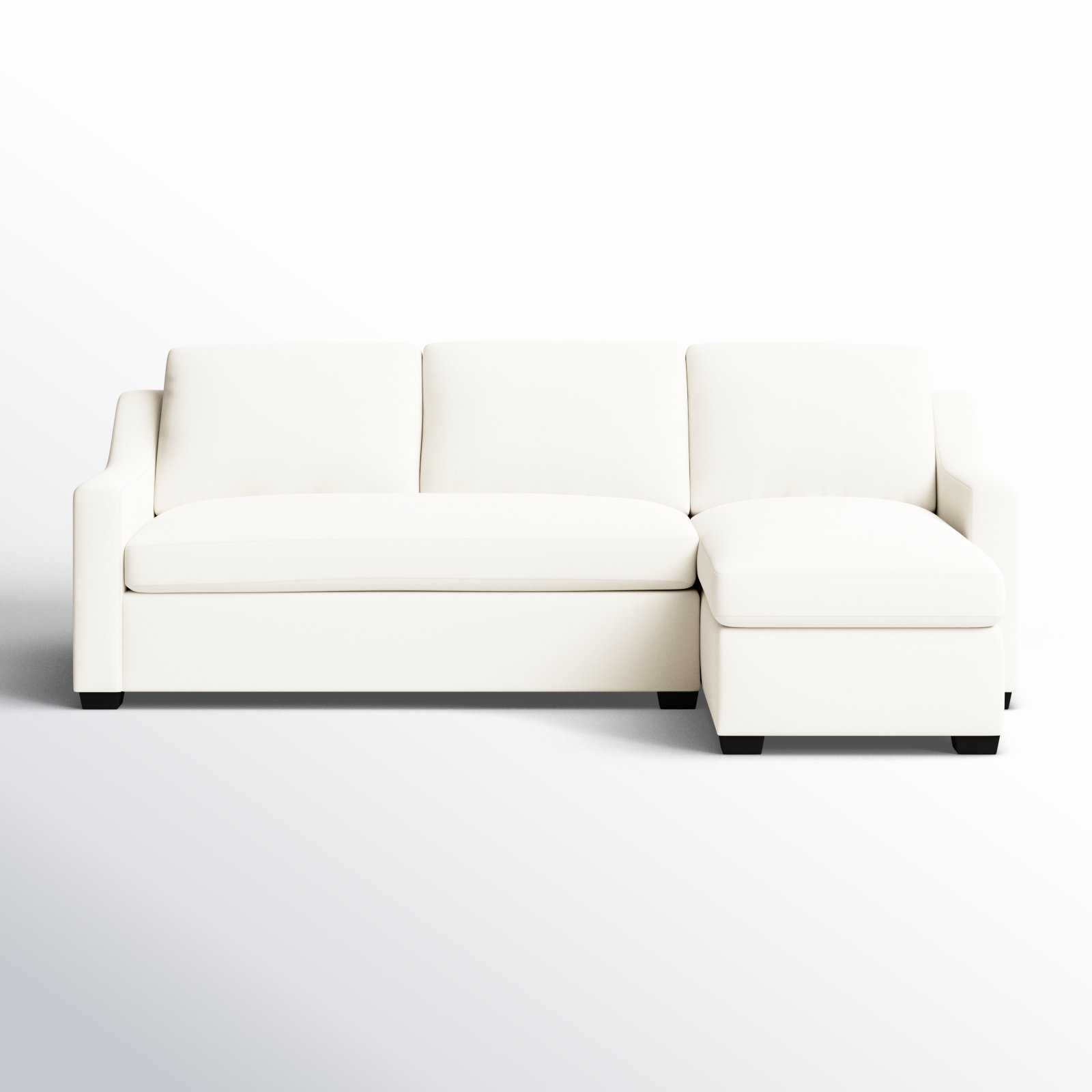 Cranbrook Upholstered Chaise L-Sectional, Right Hand Facing, Bayou Off White Canvas