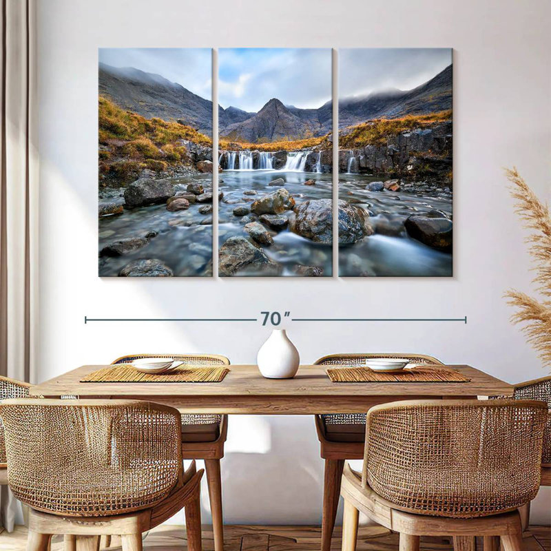 Alvord Fairy Pools Waterfall, 42" H x 65" W