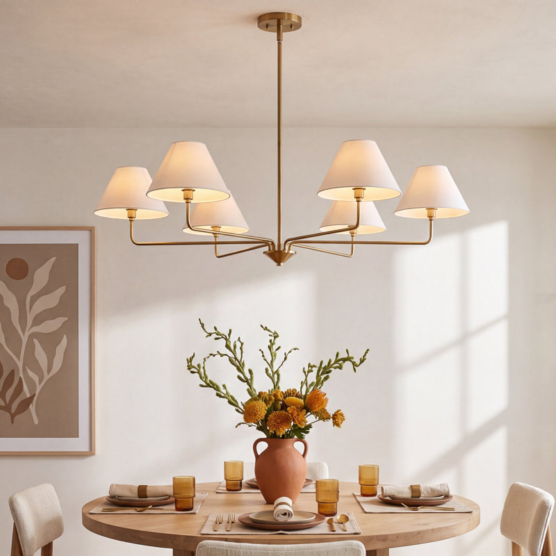 Southaven 6-Light Novelty Dimmable Chandelier, Rose Gold