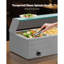 Chauffe-plats commercial à 3 plaques 1500 W Buffet Bain Marie avec couvercle en verre
