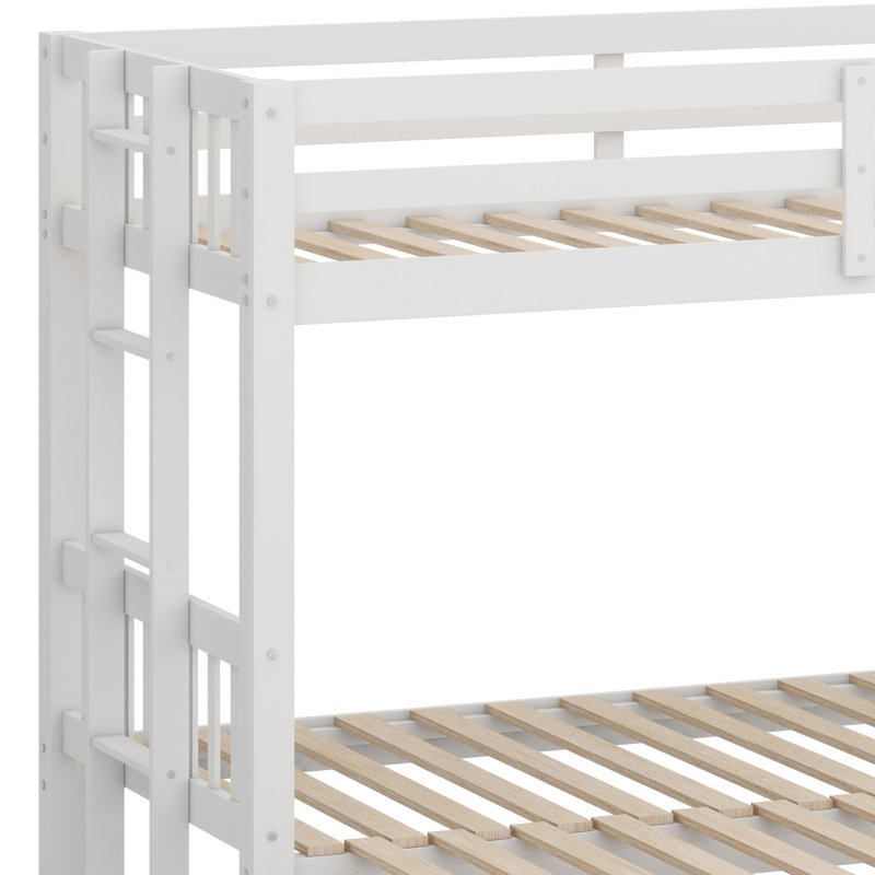 Pull-Out Bunk Bed With Trundle, White