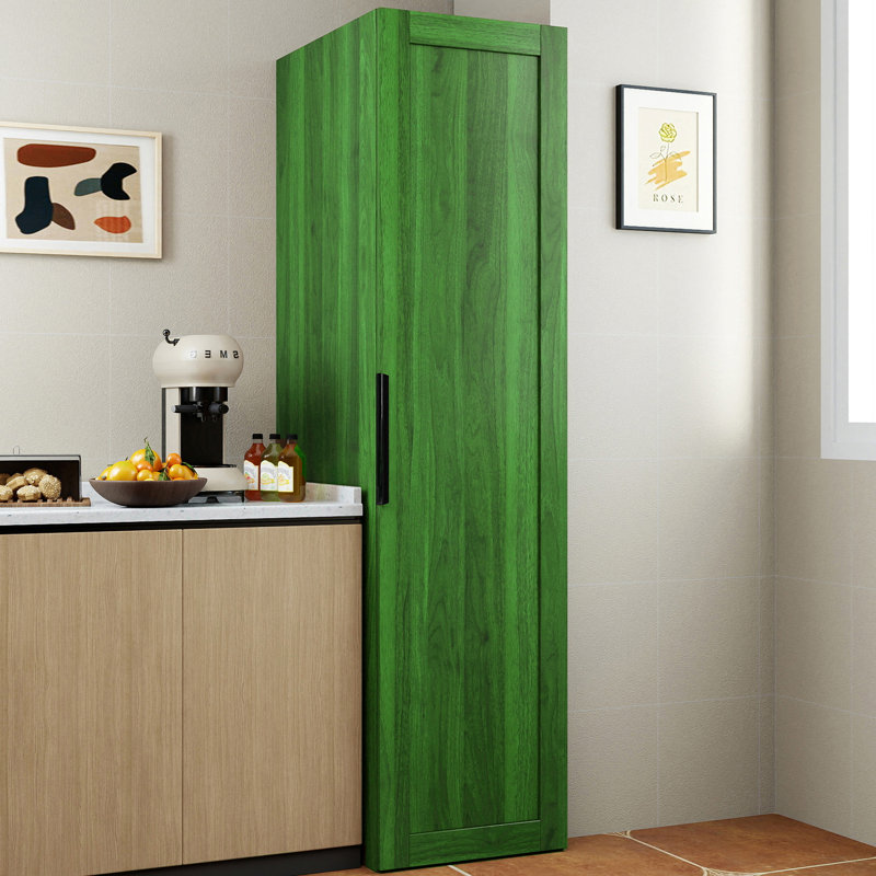 Armoire de rangement 62,8 po avec 5 tablettes suspendues, Vert