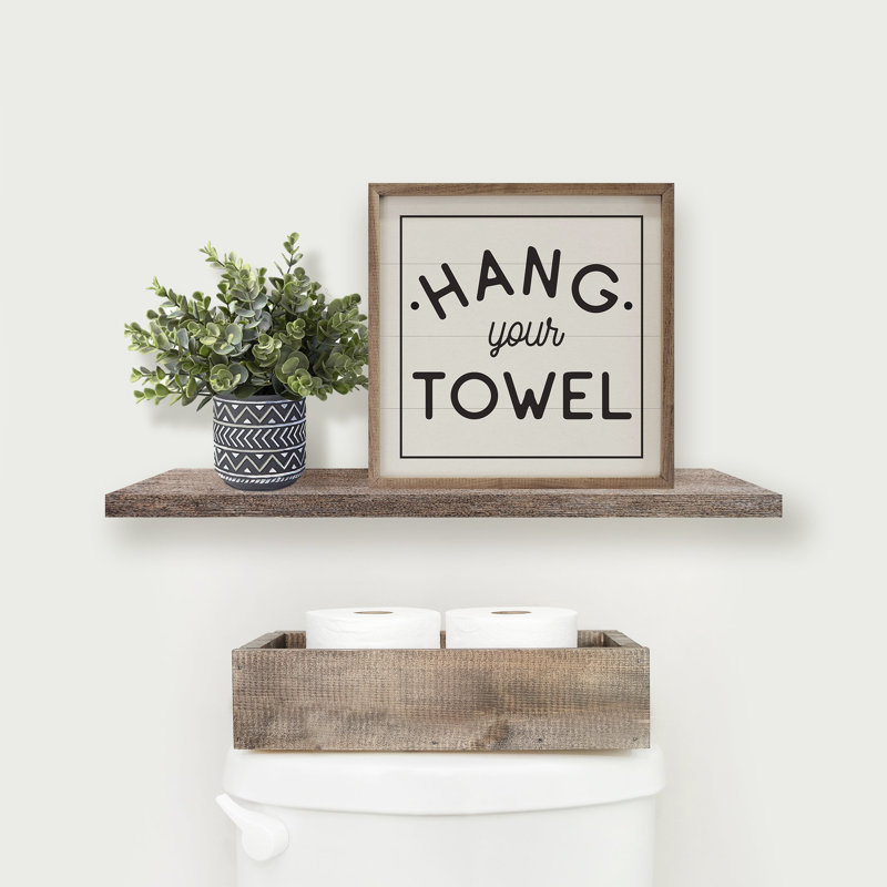 Bathroom Rules II - blanc par WA, H 4 po x l 4 po