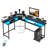 Maries L-Shaped Metal Base Computer Desk