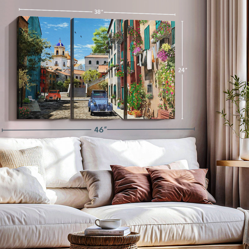 «Méditerranée matin», reproduction sur toile, H 24 po x l 38 po
