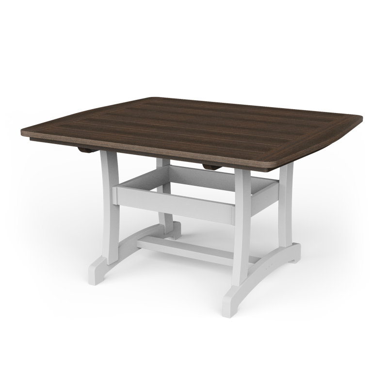 Table de salle à manger Stella, H 30 po x l 53 po x P 45 po, Noyer brésilien / blanc