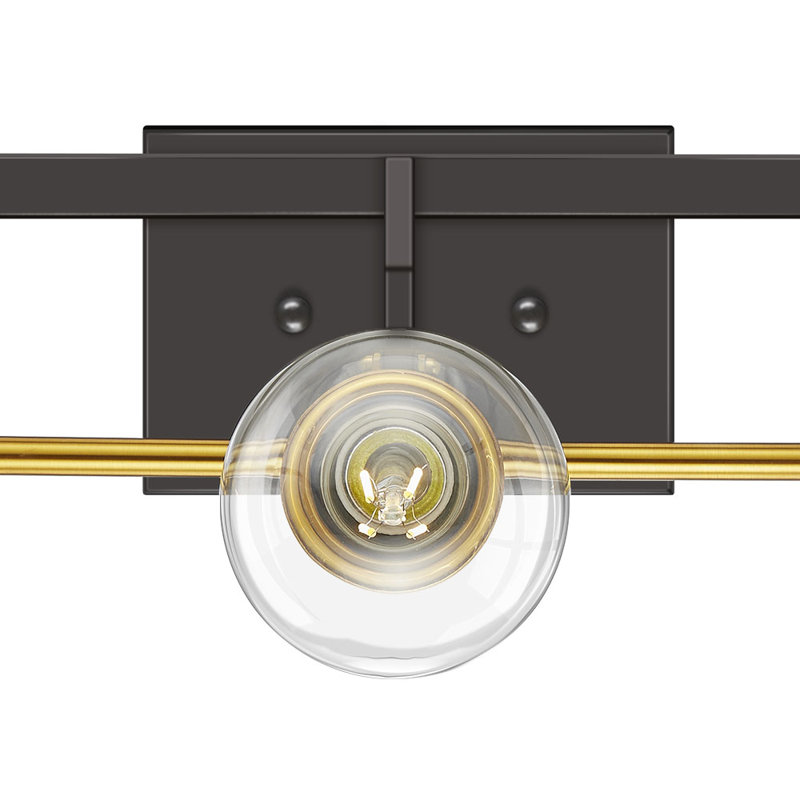 Éclairage pour salle de bain moderne à 3 lumières en bronze / laiton vieilli Detroit